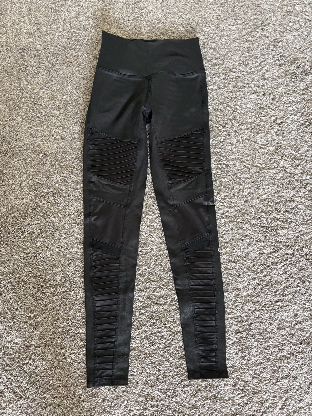 Alo High-Waist Black Moto-Style Women’s Jeans